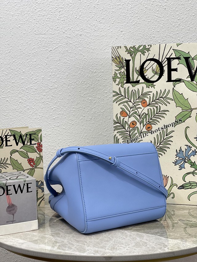 Loewe專櫃新顏色字母肩帶女包 羅意威經典小牛皮Hammok Nugget手提手拎肩背包 10398 lyw1202